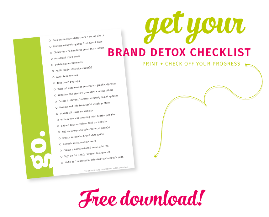 21 Day Brand Impressions Detox: the checklist