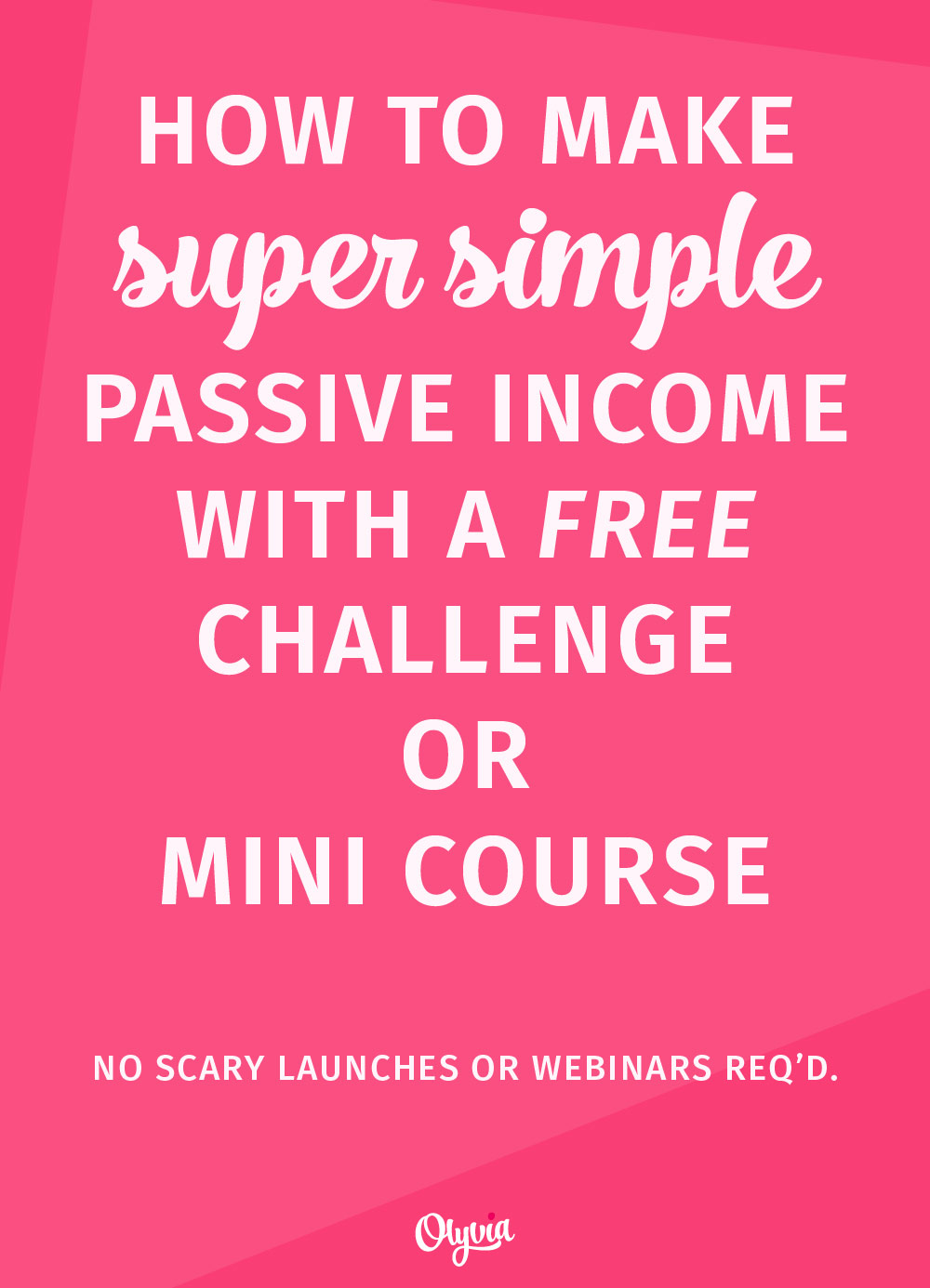 Want a simple, no-hassle way to make passive income for your blog or business AND grow your email list? It's not as hard as you think, and you can do it without a scary launch or crazy webinars. (Perfect for introverts + beginners!) Click to read the full tutorial on Olyvia.co