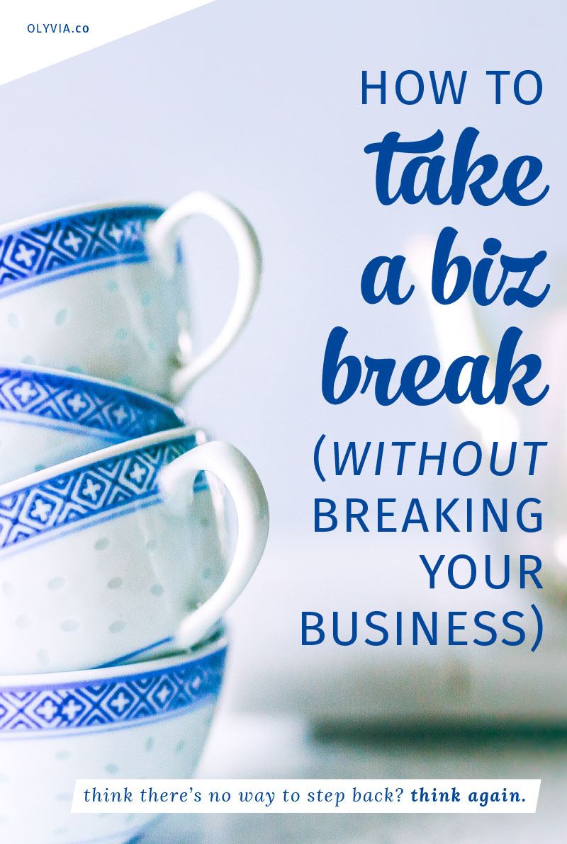 Dreaming about stepping back a bit from online entrepreneurship? Need to take a business break? It's possible, and you can even keep your brand afloat while you do it. Here's how!